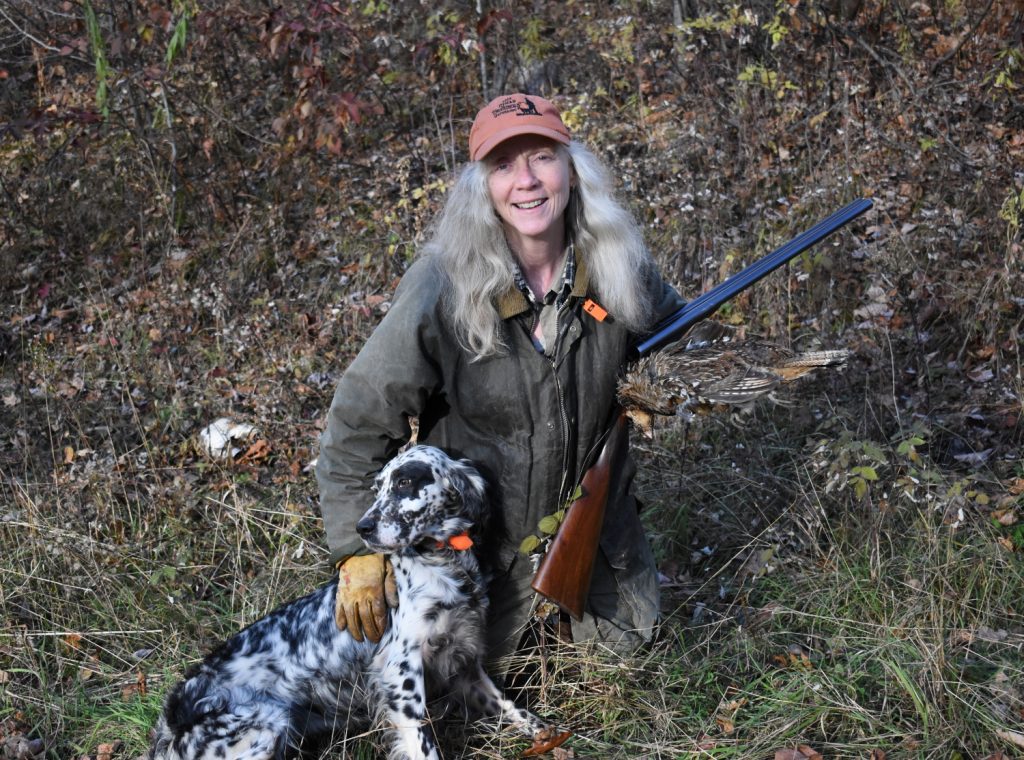 Lisa with Misty and grouse